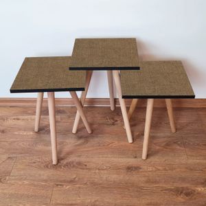 Nesting Table Set (3 komada) 3Shp297 - Boja: Smeđa