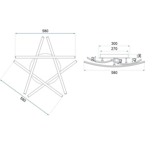 TOOLIGHT Stropna svjetiljka LED Moderna zvijezda APP399-C slika 11