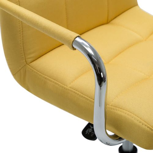 Okretne blagovaonske stolice od tkanine 4 kom žute slika 8