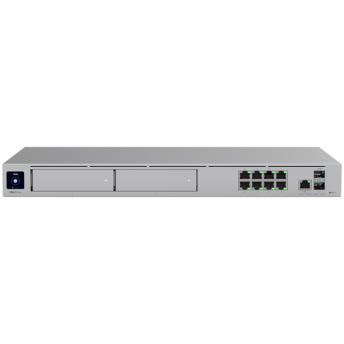 Ubiquiti rack-mount Cloud Gateway with 10 Gbps performance, multi-WAN load balancing, and two NVR drive bays designed for large-scale, multi-application UniFi sites slika 1