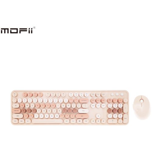 MOFII WL SWEET RETRO set tastatura i miš u MILK TEA boji slika 1