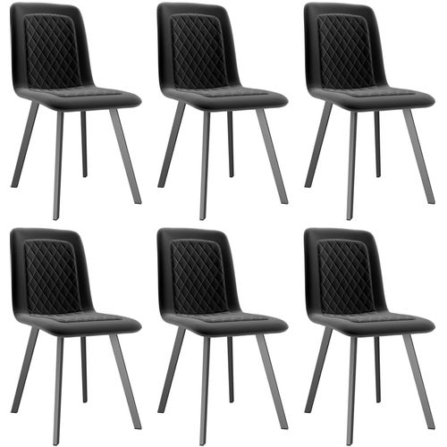 Blagovaonske stolice 6 kom crne baršunaste slika 9