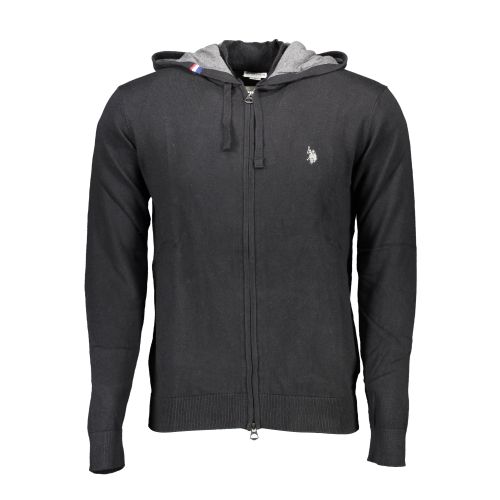 US POLO CARDIGAN MAN BLACK slika 1