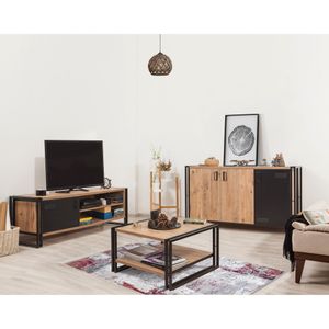 COSMO-TKM.14 Atlantic Pine
Black Living Room Furniture Set