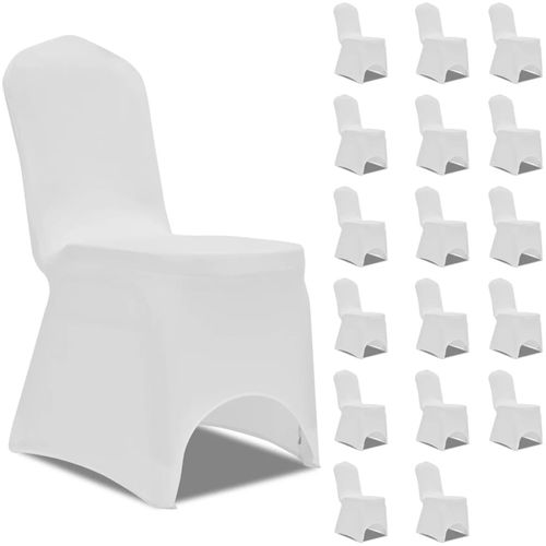 Navlake za stolice rastezljive bijele 18 kom slika 15
