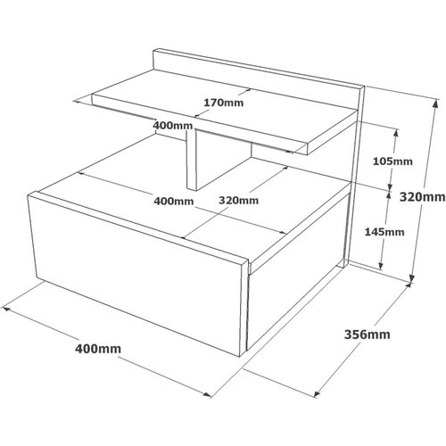 LV28-KE Oak Nightstand slika 8