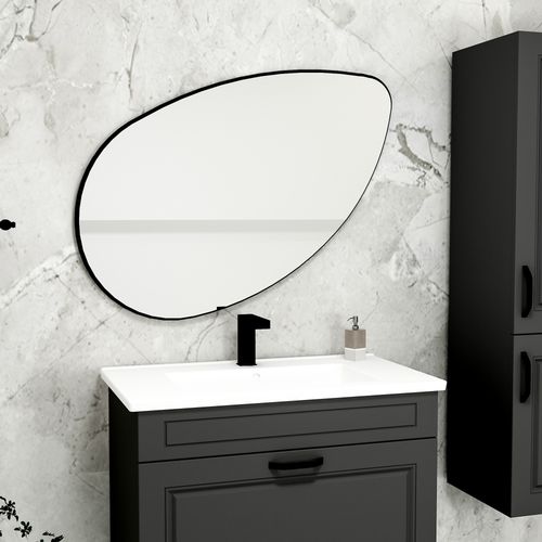 Lucas - Black Black Decorative Chipboard Mirror slika 3