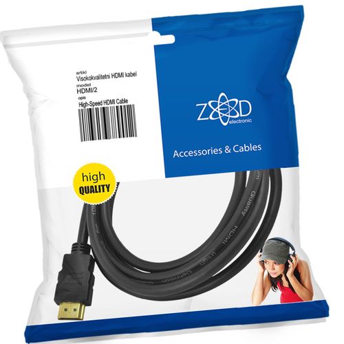 ZED electronic HDMI kabl, 2.0 met - HDMI/2 slika 1