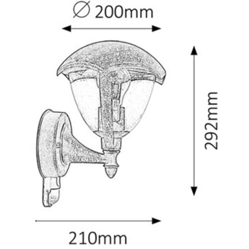 Rabalux Miami spoljna zidna lampa sa senz. E27 40W Spoljna rasveta slika 2