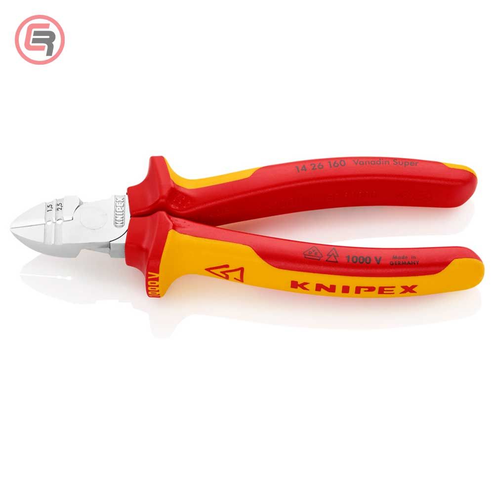 Knipex Kliješta Bočna Sječa - Sječice / Skidanje Izolacije 160 mm 1000V - 14 26 160 slika 1