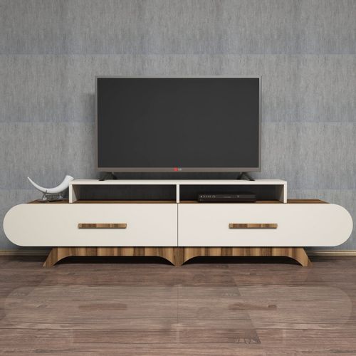 Woody Fashion Stalak za televizor, Flora - Walnut, Cream slika 3