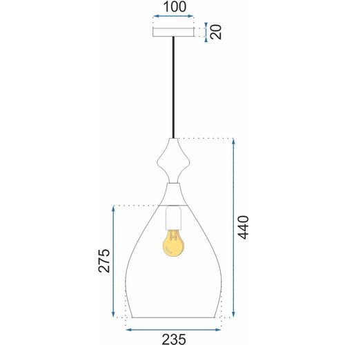 Staklena stropna svjetiljka led Amber APP432-1CP slika 7