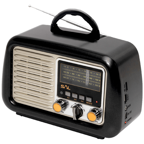 SAL Retro radio + BT bežični zvučnik, 4in1, FM, MP3, AUX - RRT 2B slika 1