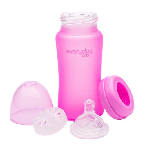 Everyday Baby staklena bočica reagira na toplinu, 240 ml   Healthy +, Roza slika 2