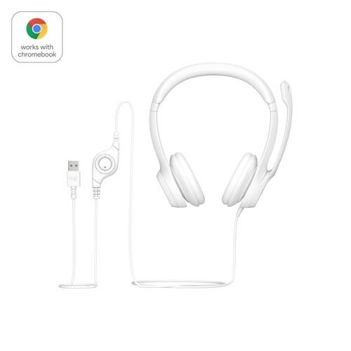 Logitech H390 ClearChat Comfort USB Headset White slika 3