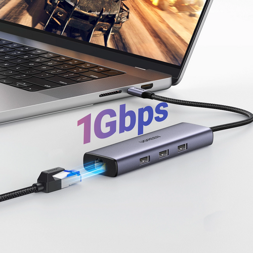 Ugreen 6-in-1 USB-C Hub (100 W PD, 4K@30Hz HDMI) slika 3