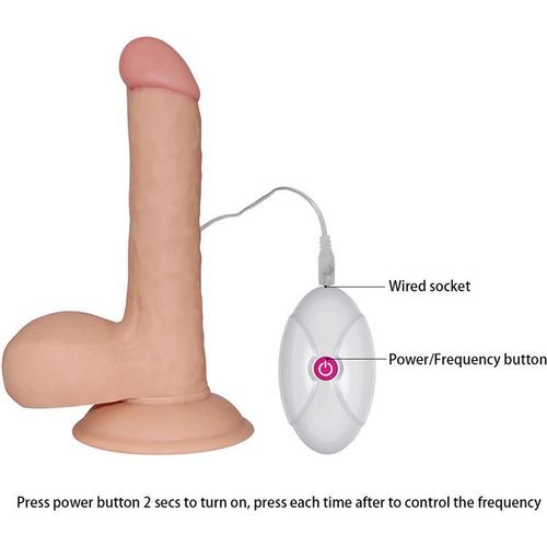 Lovetoy Ultra Soft Dude vibrator 7,5" 19cm x 4,5cm slika 21