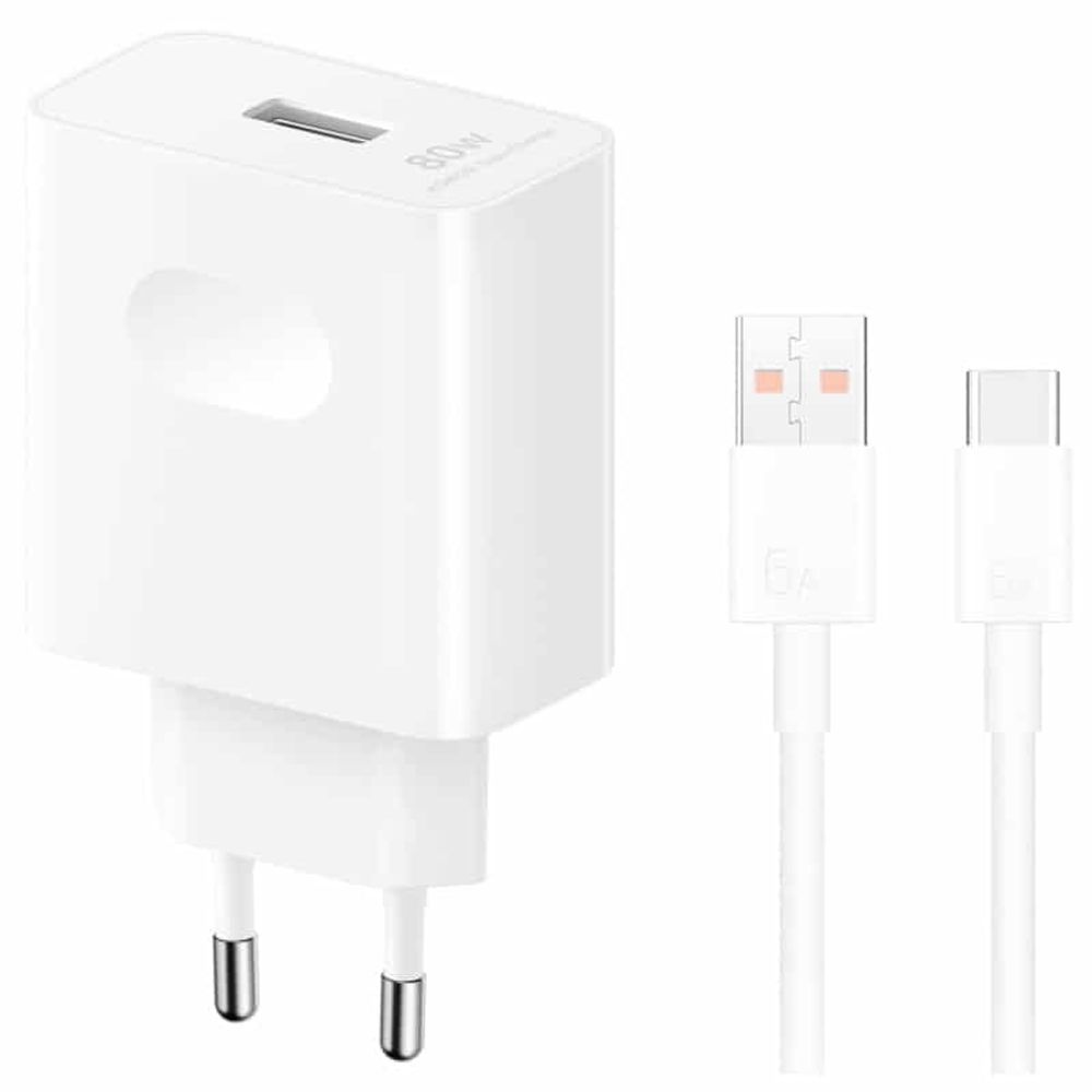 Zidni punjač Honor SuperCharge 80W 1 x USB-A s USB-C kabelom bijeli slika 1