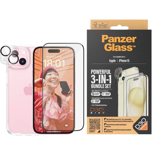 Bundle PanzerGlass iPhone 15 slika 1