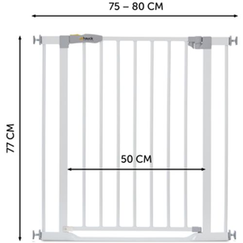 Hauck zaštitna ograda Clear Step Gate (75 - 80 cm)  - white  slika 4