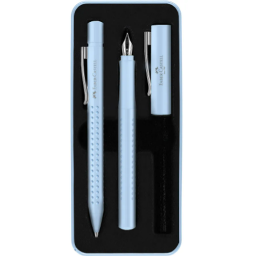 FABER CASTELL SET hemijska olovka i naliv pero - PLAVI slika 1