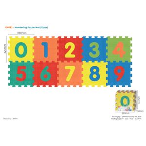 Numbers mat 32x32cm