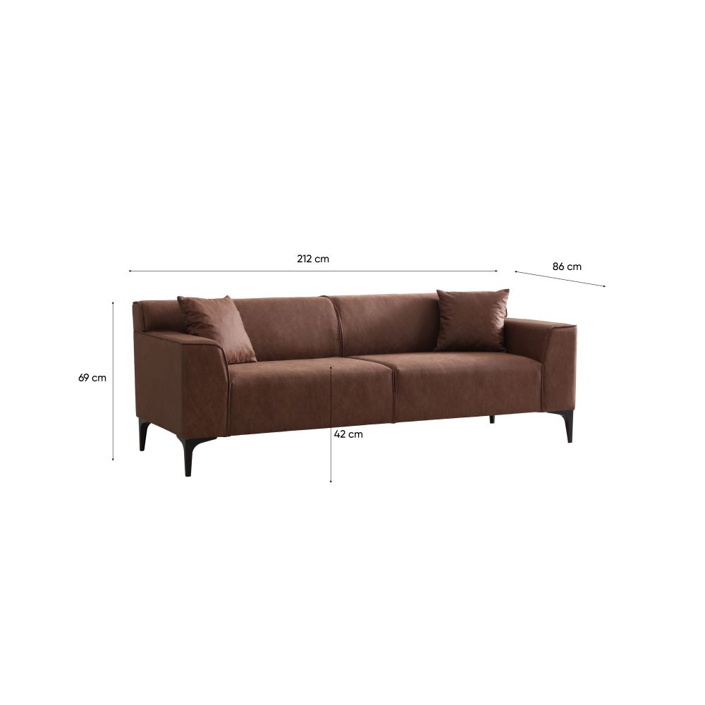 Sofa za 3 osobe New Petra 3 - boja: kesten slika 9