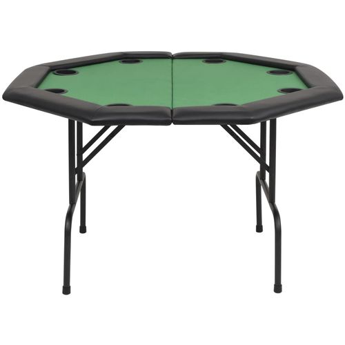 Sklopivi dvodijelni stol za poker za 8 igrača osmerokutni zeleni slika 4