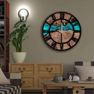 5050MS-092 Multicolor Decorative MDF Clock