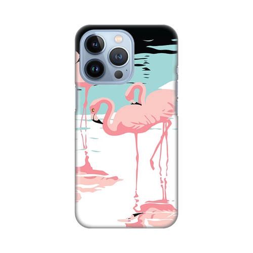 Torbica Silikonska Print za iPhone 13 Pro 6.1 Pink Flamingos slika 1