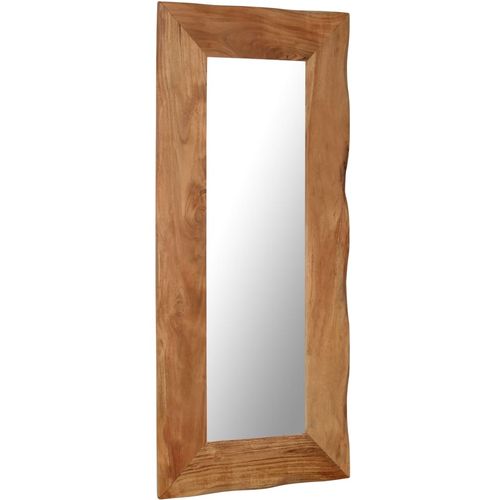 Kozmetičko ogledalo od masivnog bagremovog drva 50 x 110 cm slika 9