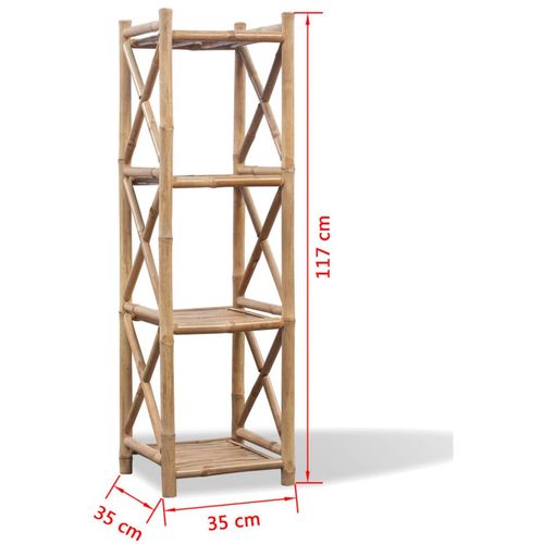 Pravokutna polica od bambusa s 4 razine slika 17