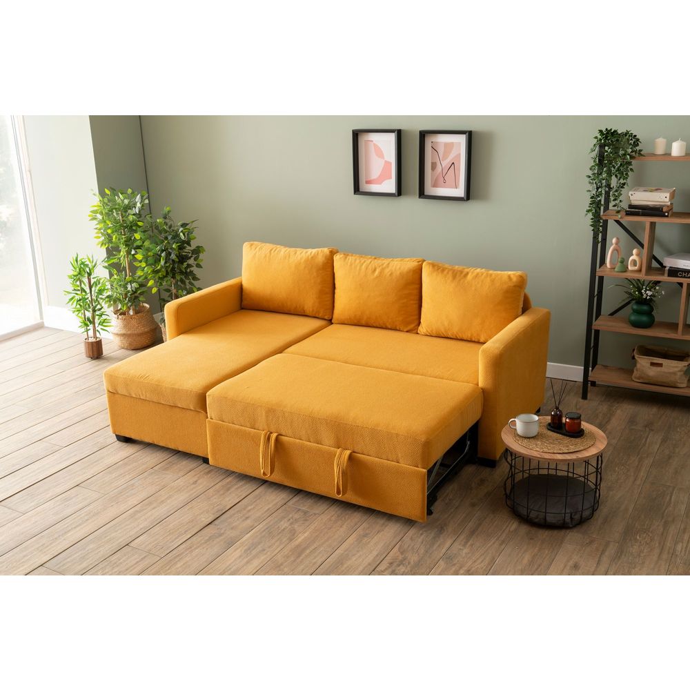 Krevetna ugaona sofa Flavia – bež slika 6