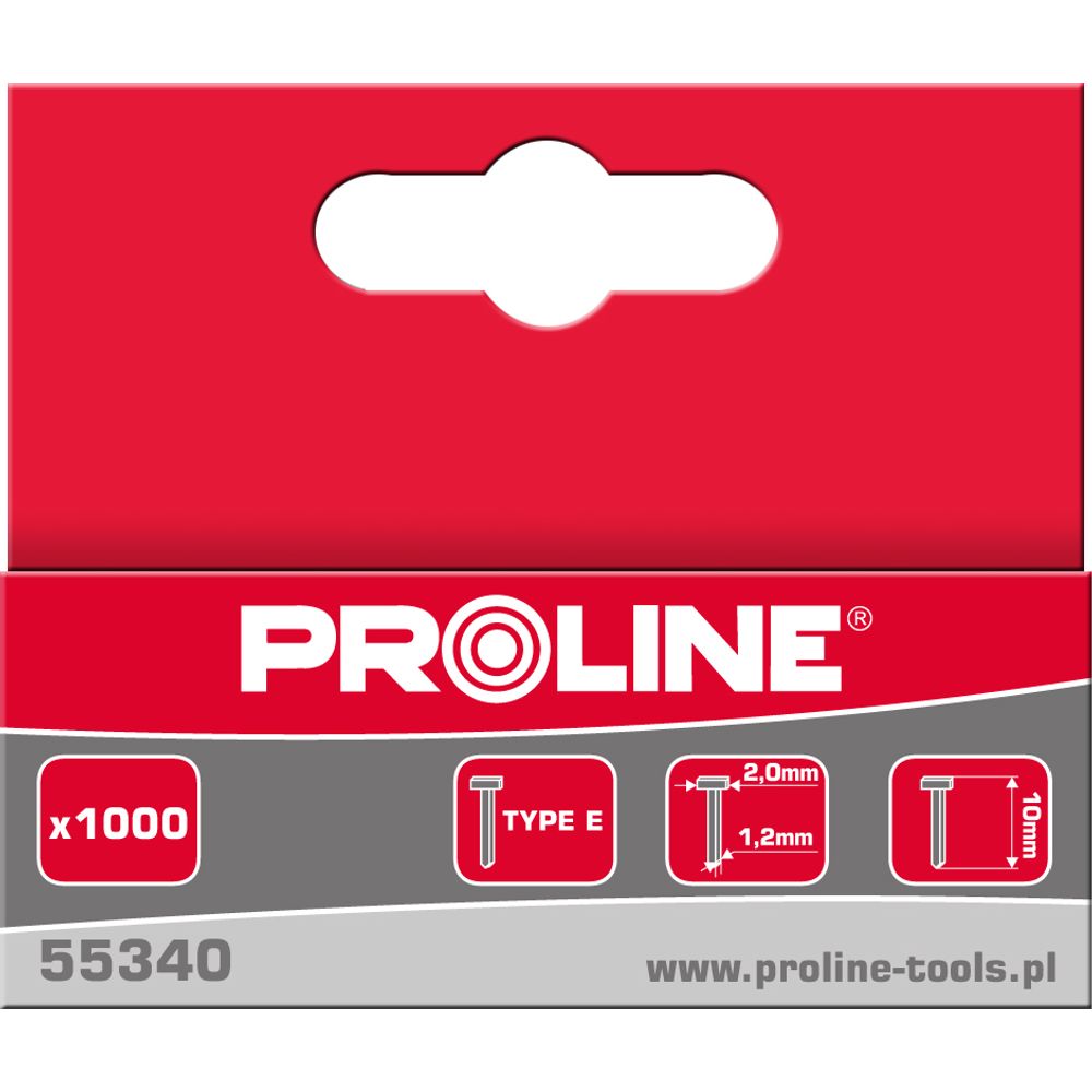 KLAMERICE TIP E/J 10MM 2,0*1,2MM 1000KOM PROLINE  55340 slika 1