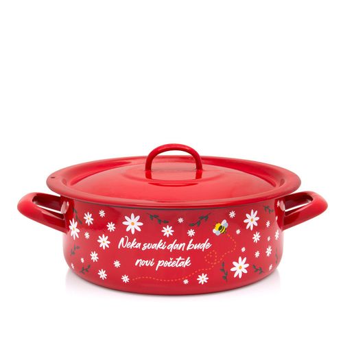 Metalac plitka posuda s poklopcem pčelica 24 cm/4,50 lit. slika 1