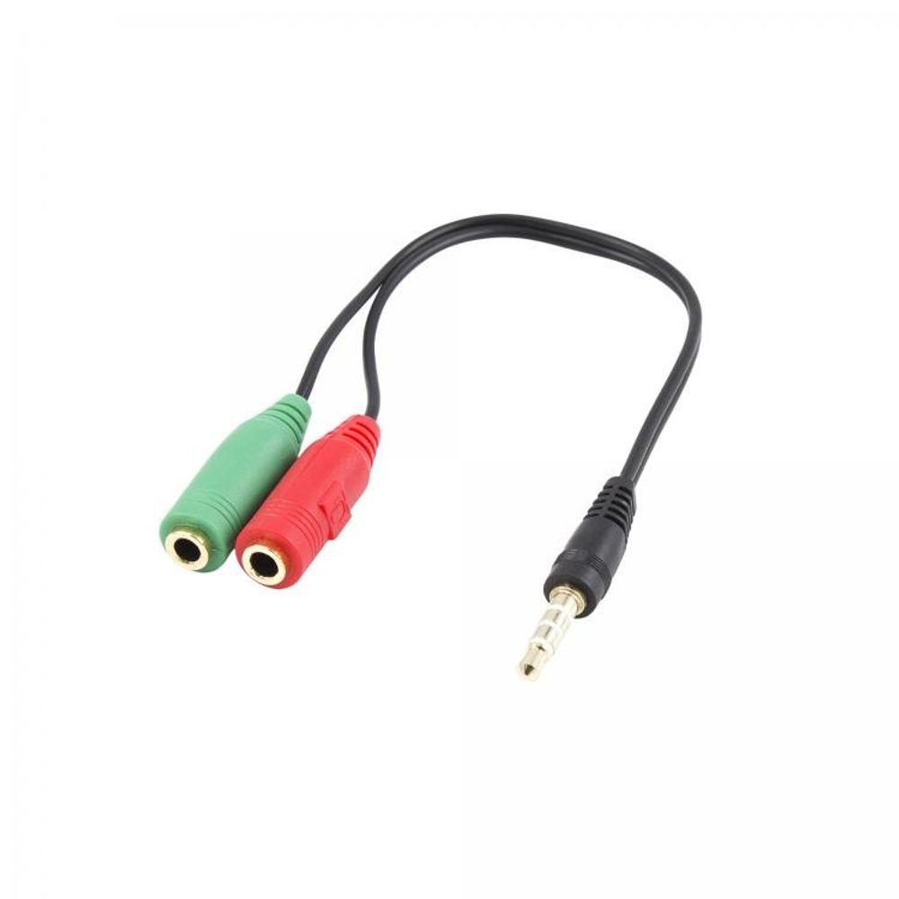 CABLE WHITE SHARK 3,5mm x2 F. 3Pin - 3,5mm M. 4Pin 0,2M slika 1