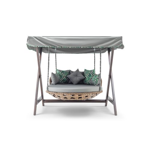 Dominic - Grey Grey Garden Double Swing Chair slika 3