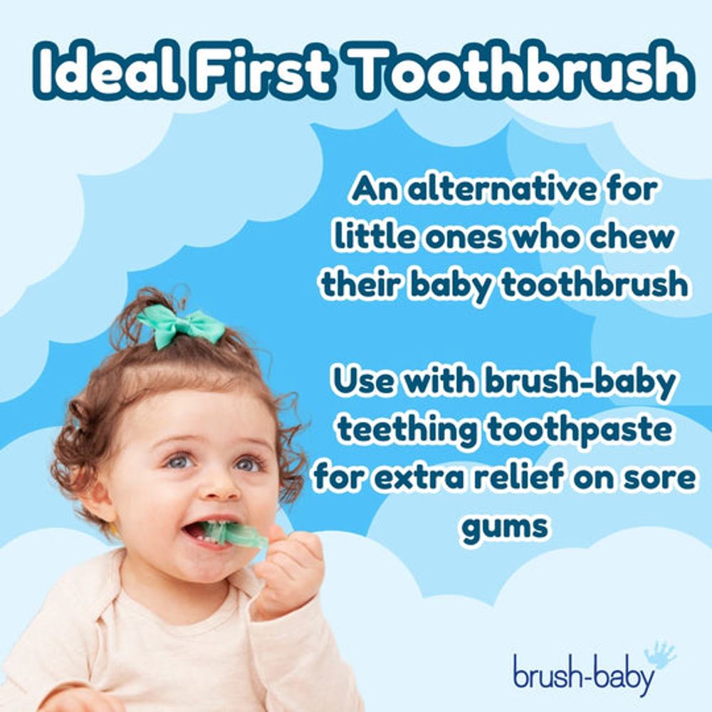 Brush-Baby Silikonska četkica za bebine zubiće Chewable Toothbrush 2kom slika 4