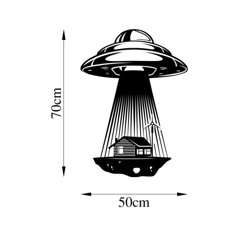 Wallity Metalna zidna dekoracija, In The Shadow Of Ufo - 531 slika 5