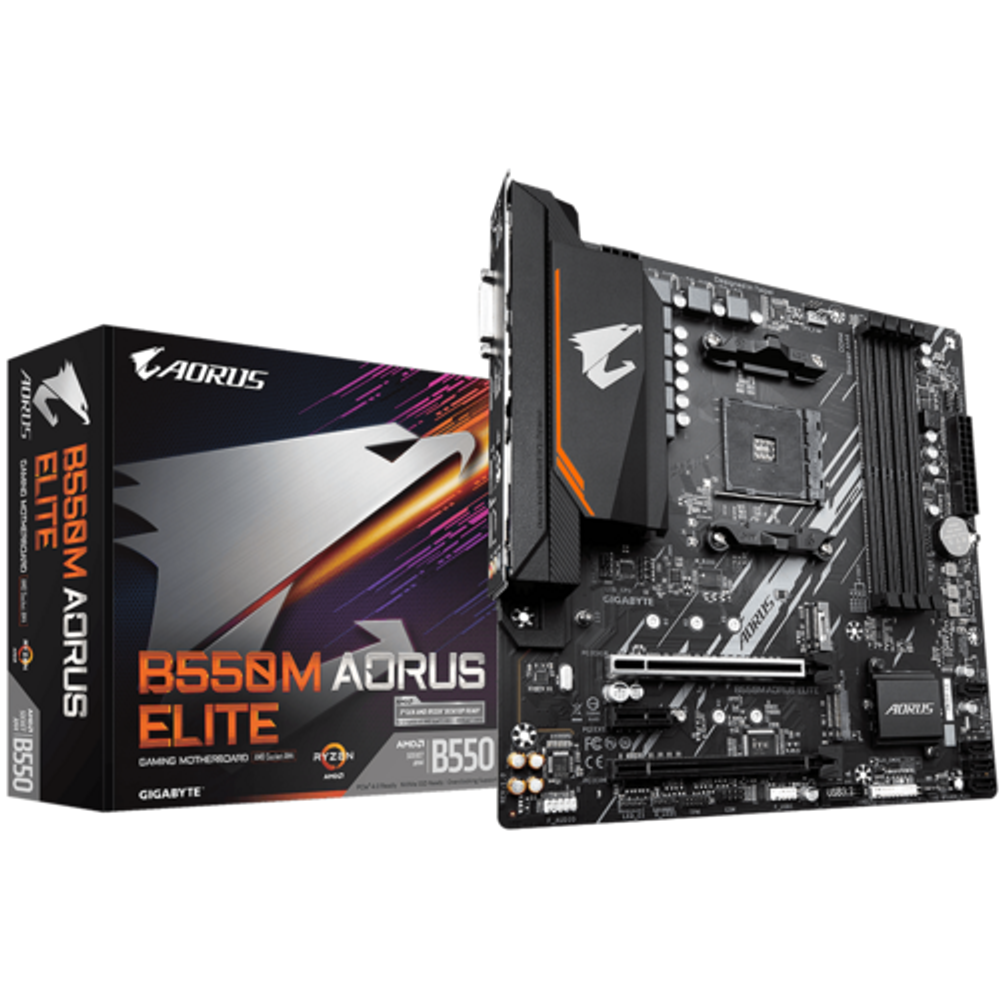 GIGABYTE MB B550M AORUS ELITEAMD B550;AM4;4xDDR4DVI,HDMI,RAID;micro ATX slika 1