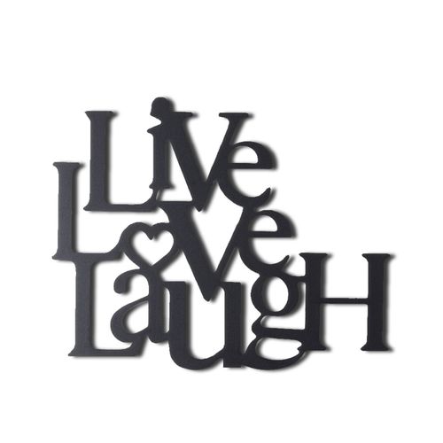 Wallity Metalna zidna dekoracija, Live Love Laugh slika 3