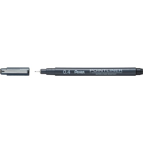 Flomaster fineliner PENTEL 0,40 POINTLINER S20P-4A crni P12/576 slika 1