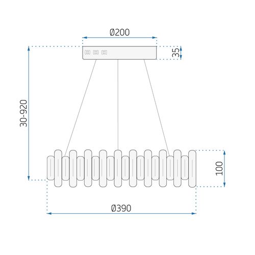 TOOLIGHT Kristalna LED stropna svjetiljka App1041-CP + daljinski upravljač slika 17