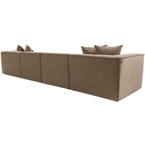 Sora (L1-O1-O1-1R-POUFFE) - Ugao Sofa u Boji Braon slika 11