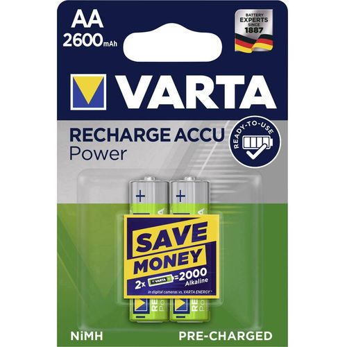 Varta RECH.AC.Power AA2600mAh BLI2 mignon (AA) akumulator NiMH 2600 mAh 1.2 V 2 St. slika 3