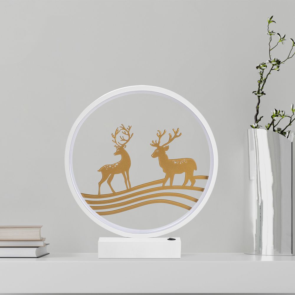XMAS14 Bijela Zlatna Stolna Lampa slika 2