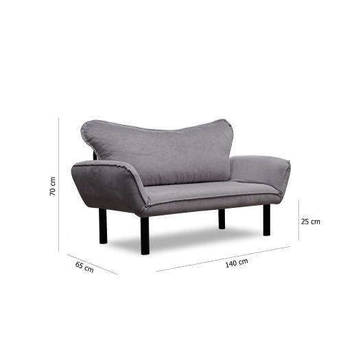 Atelier Del Sofa Chatto - Dvoseda na razvlačenje u sivoj boji slika 7