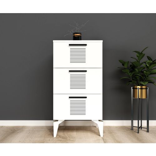 Asimo H - White White Multi Purpose Cabinet slika 1