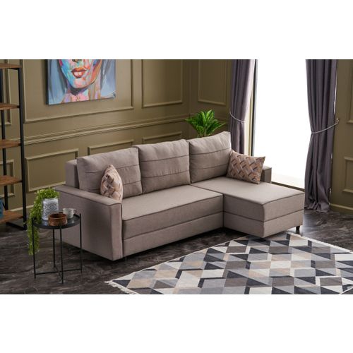 Atelier Del Sofa Kutna garnitura na razvlačenje, Krem, Ece Right - Cream slika 2