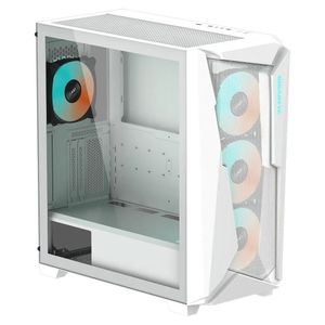 Gigabyte GB-C301GW C301 GLASS WHITE, Mid Tower, up to E-ATX, CPU Height : 170mm, GPU Length : 400mm, PSU Length : 180mm, Up to 360mm Liquid Cooling Compatible